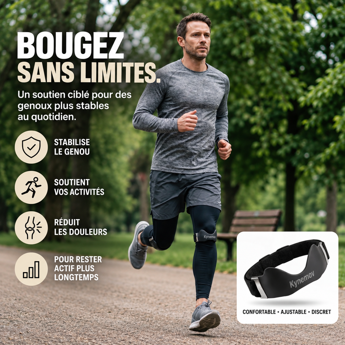 Sangle rotulienne – Maintien & stabilité du genou